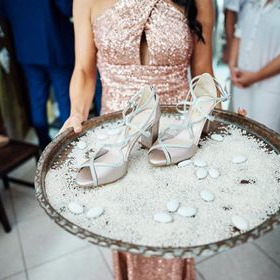 Joss Lou bridal sandals custom made
